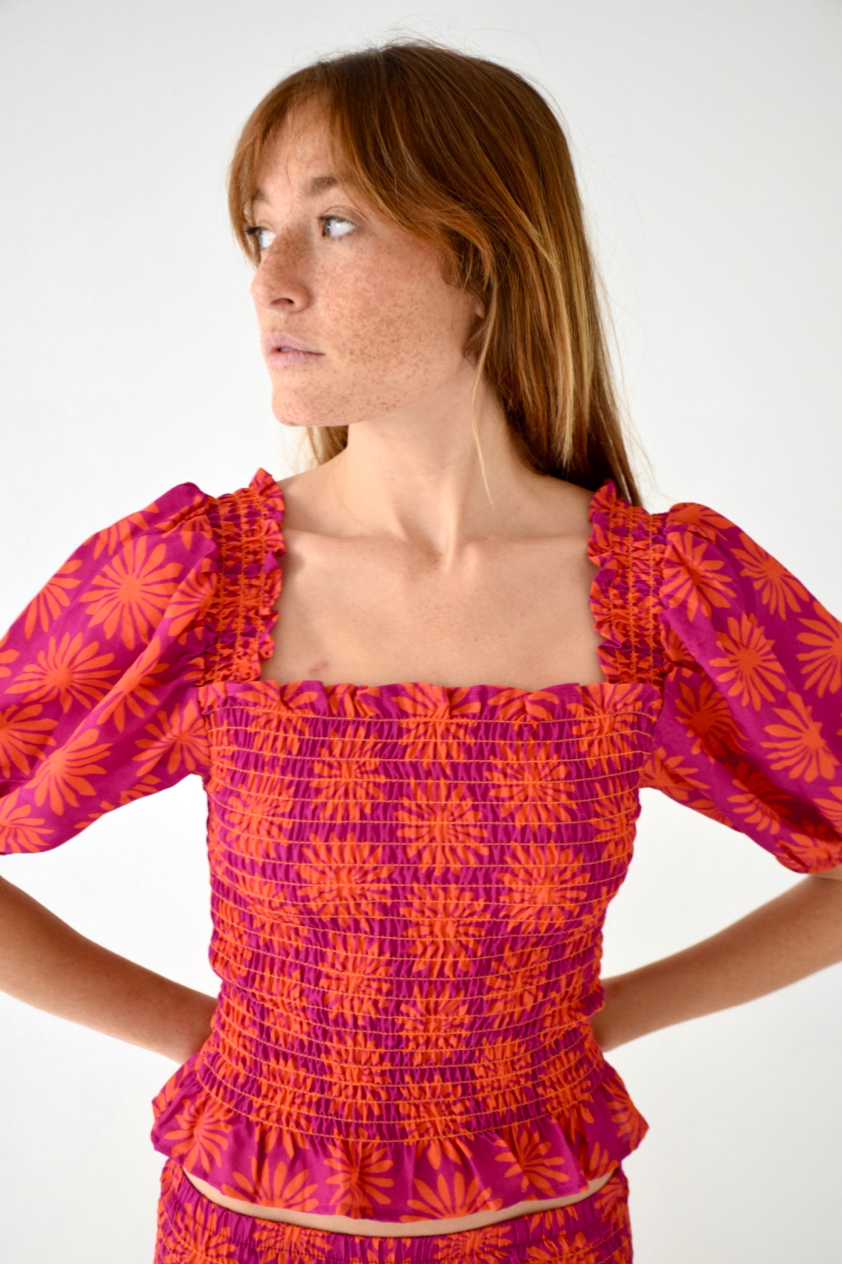Top Casiopea Rojo Y Naranja