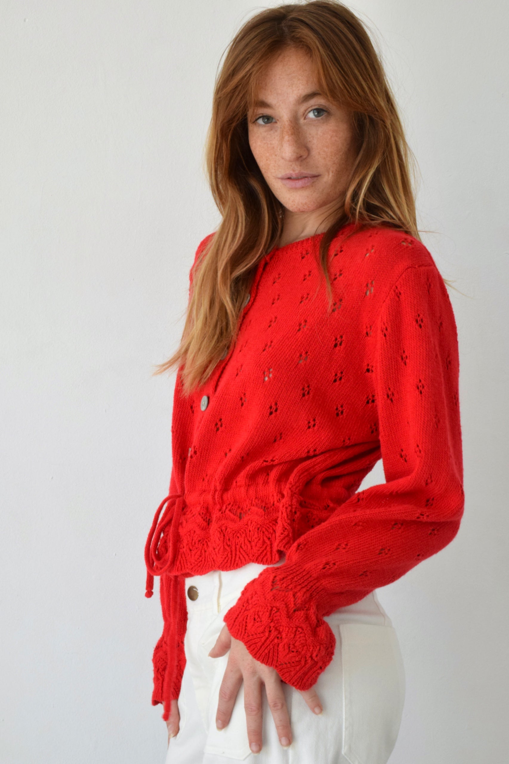 Cárdigan Josephine Rojo