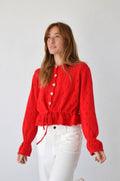 Cárdigan Josephine Rojo