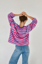 Núria Camiseta Celeste Y Fucsia