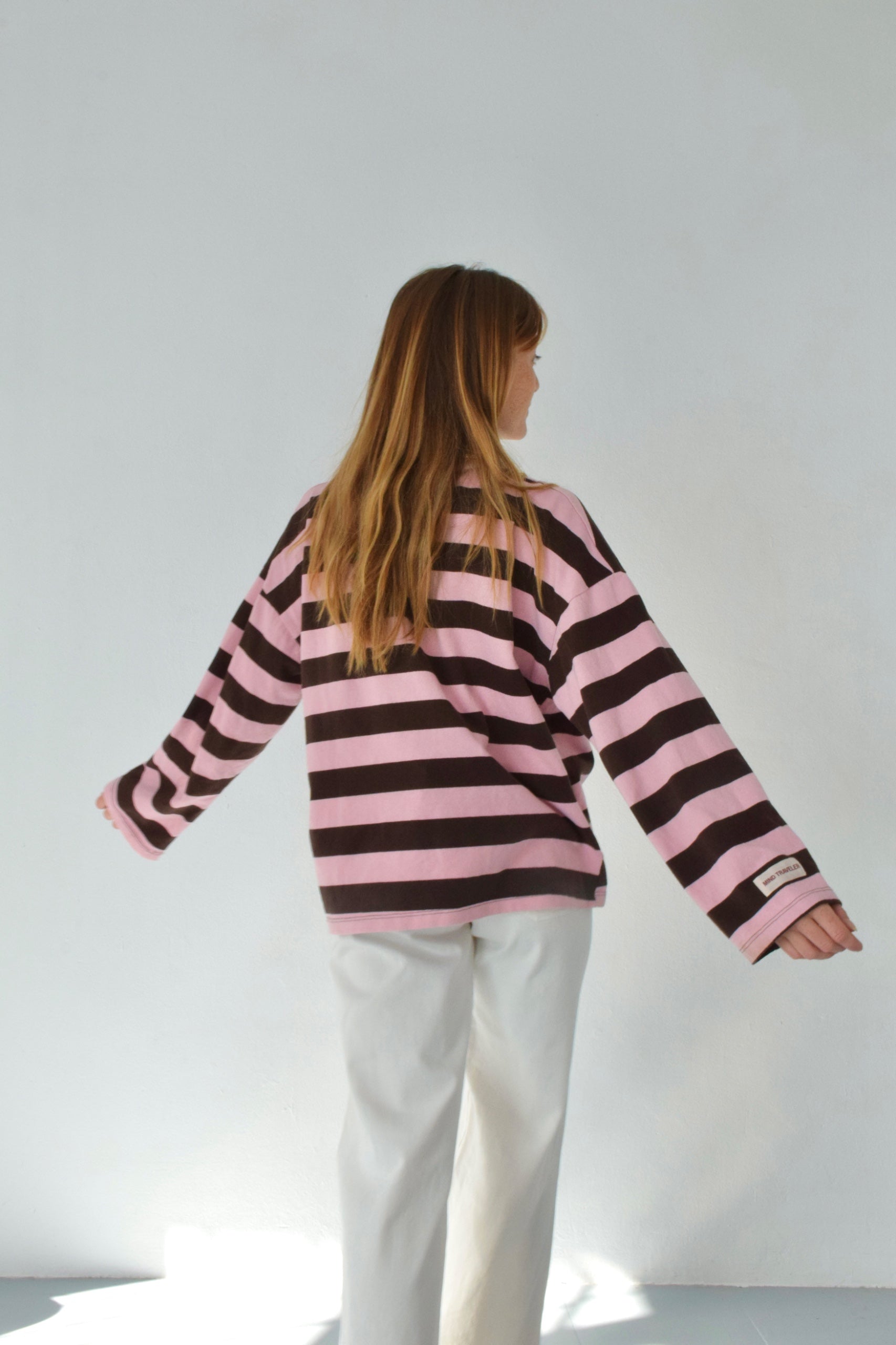 Polo Filipa marrón y rosa