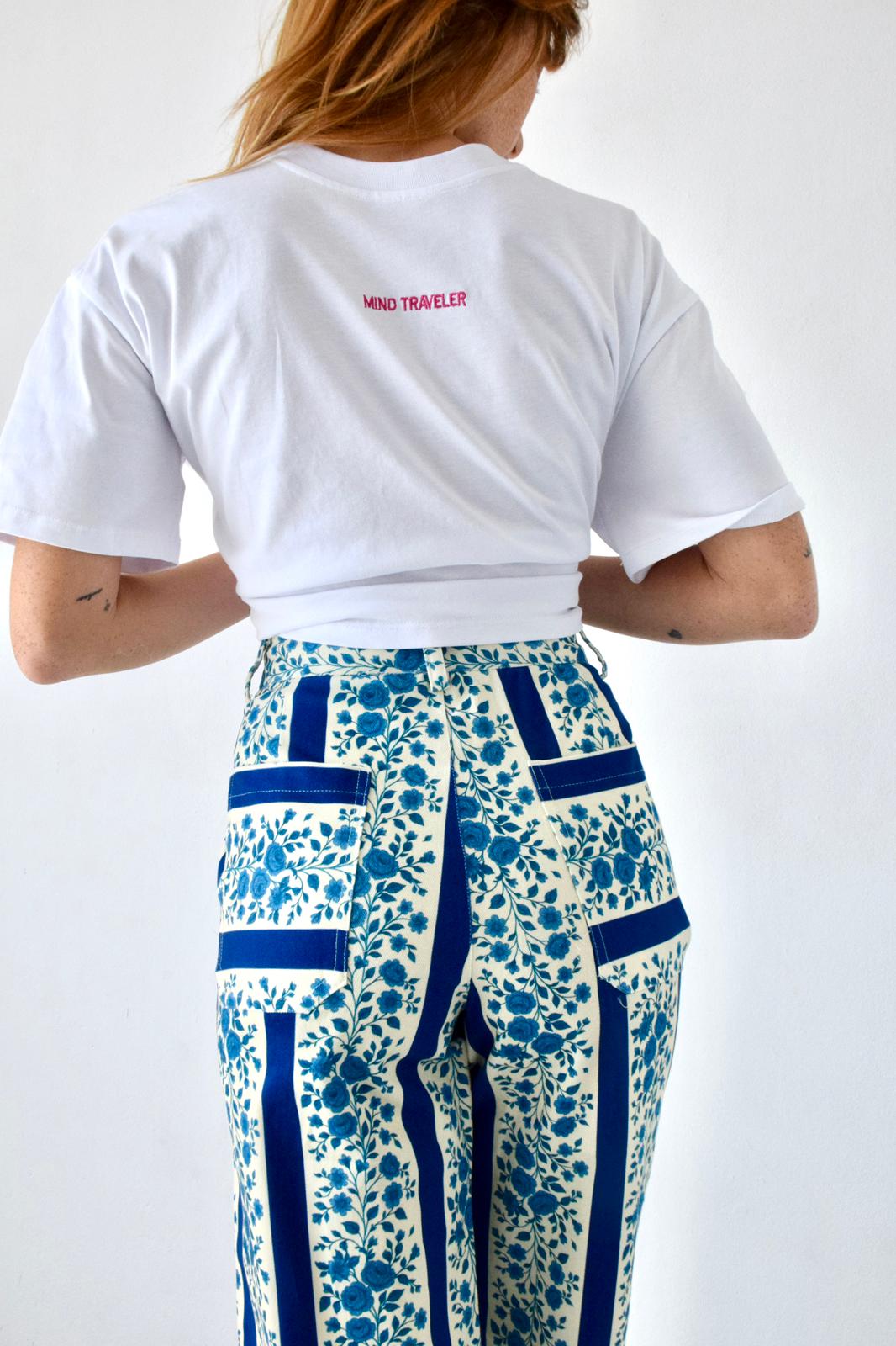 Jeans Valeria Flores Azul