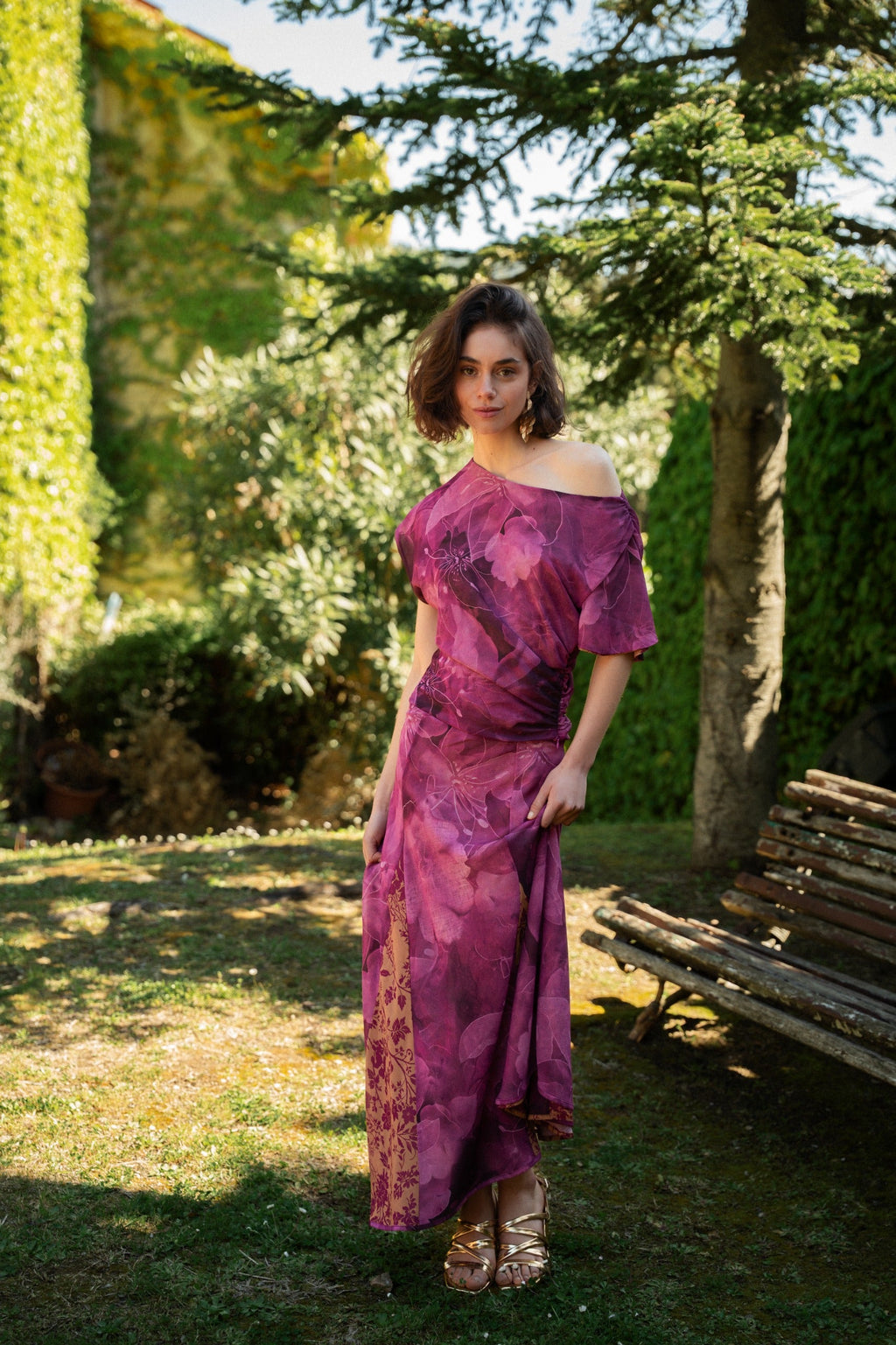 Top Jimena Reversible Buganvilla Y Ocre