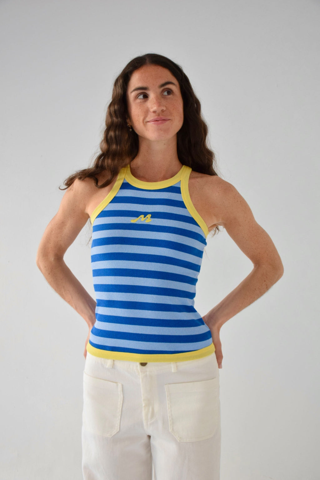 Top Nuri Celeste Y Azul