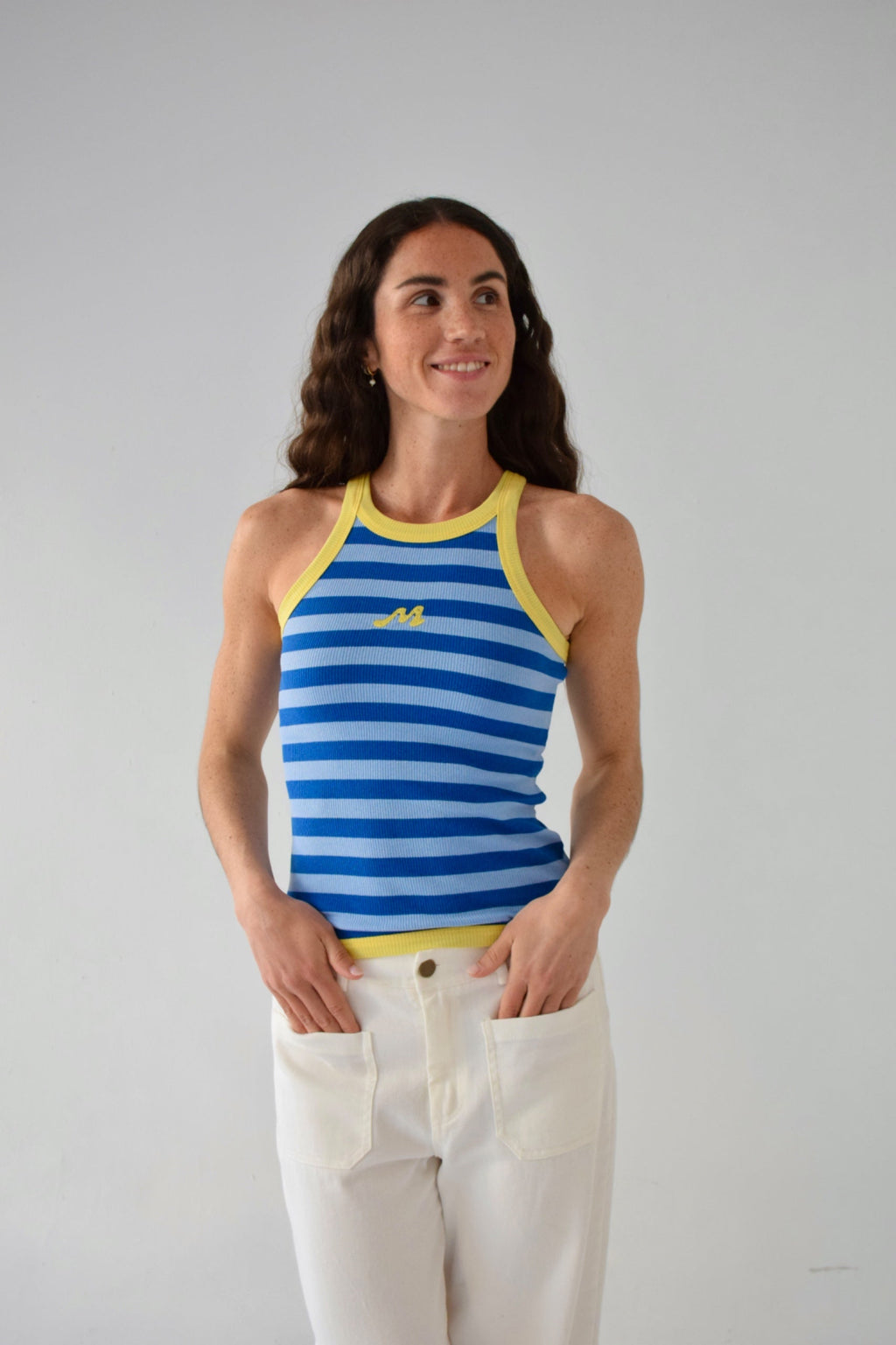 Top Nuri Celeste Y Azul