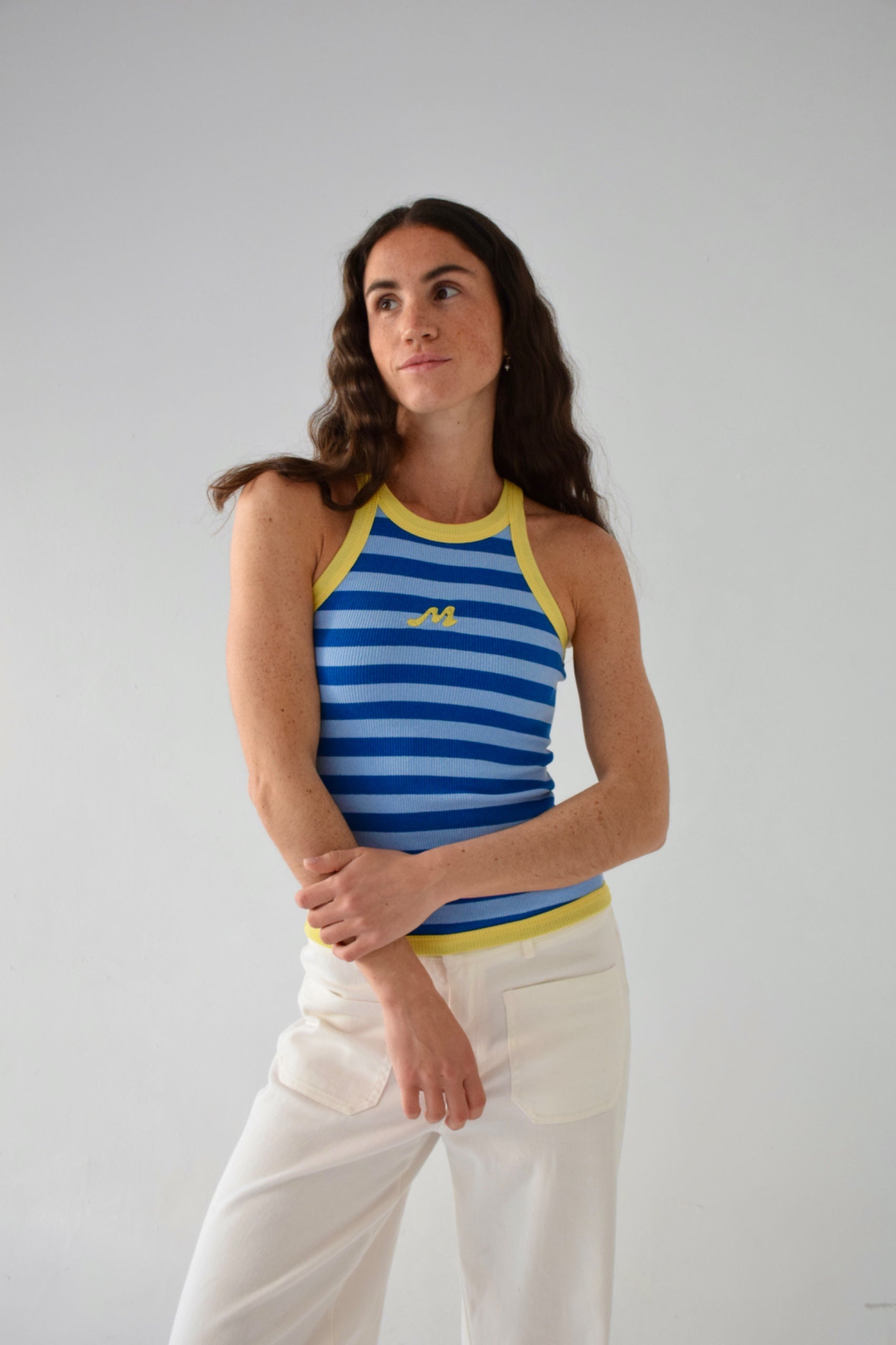 Top Nuri Celeste Y Azul