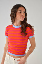 Top Tiara Naranja Y Fucsia
