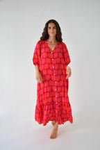 Vestido Mica Flores Rosa