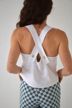 Top Clau Lino Blanco