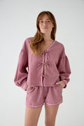 Blusa Marta Vichy Burdeos