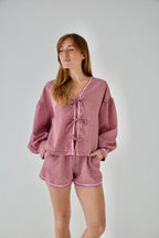 Blusa Marta Vichy Burdeos
