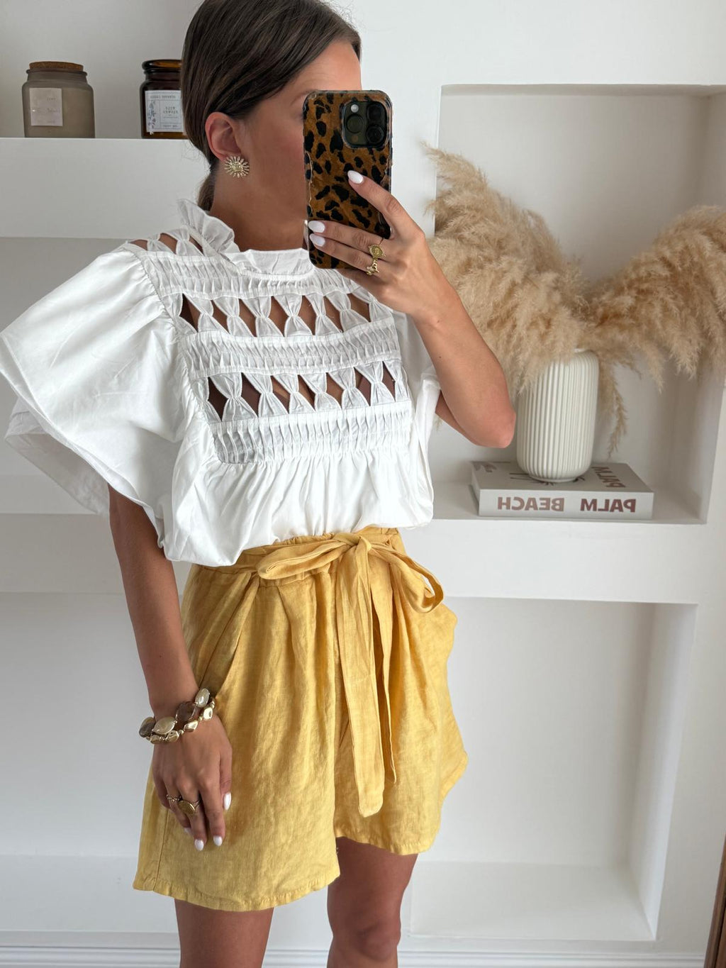 pantalones cortos de lino