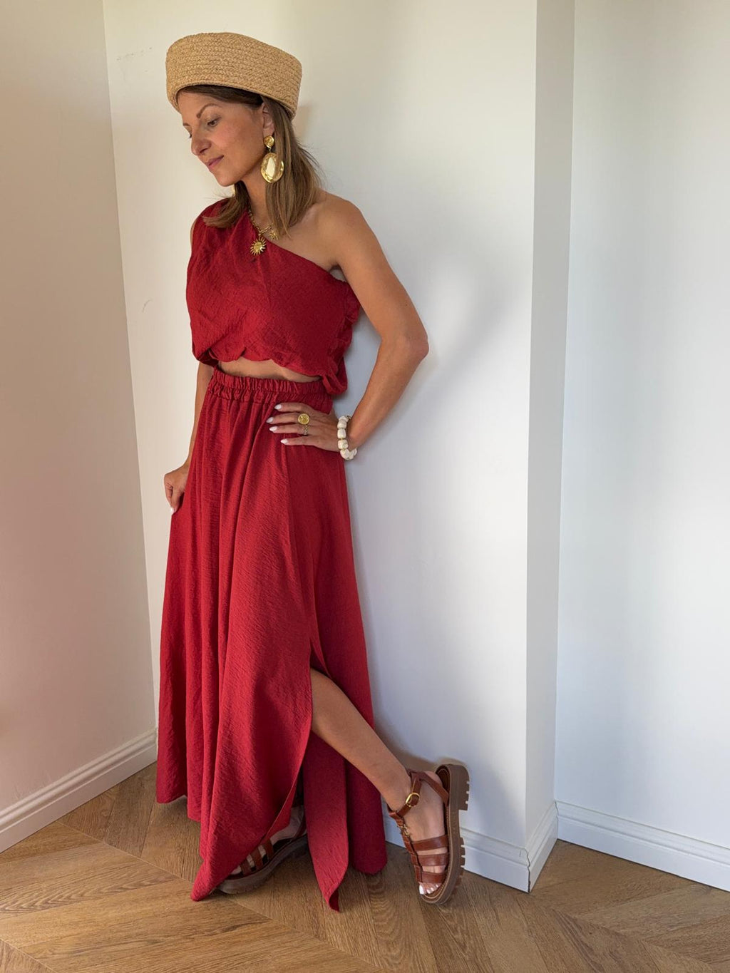 Conjunto Paloma Rojo