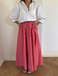 Falda roja cereza