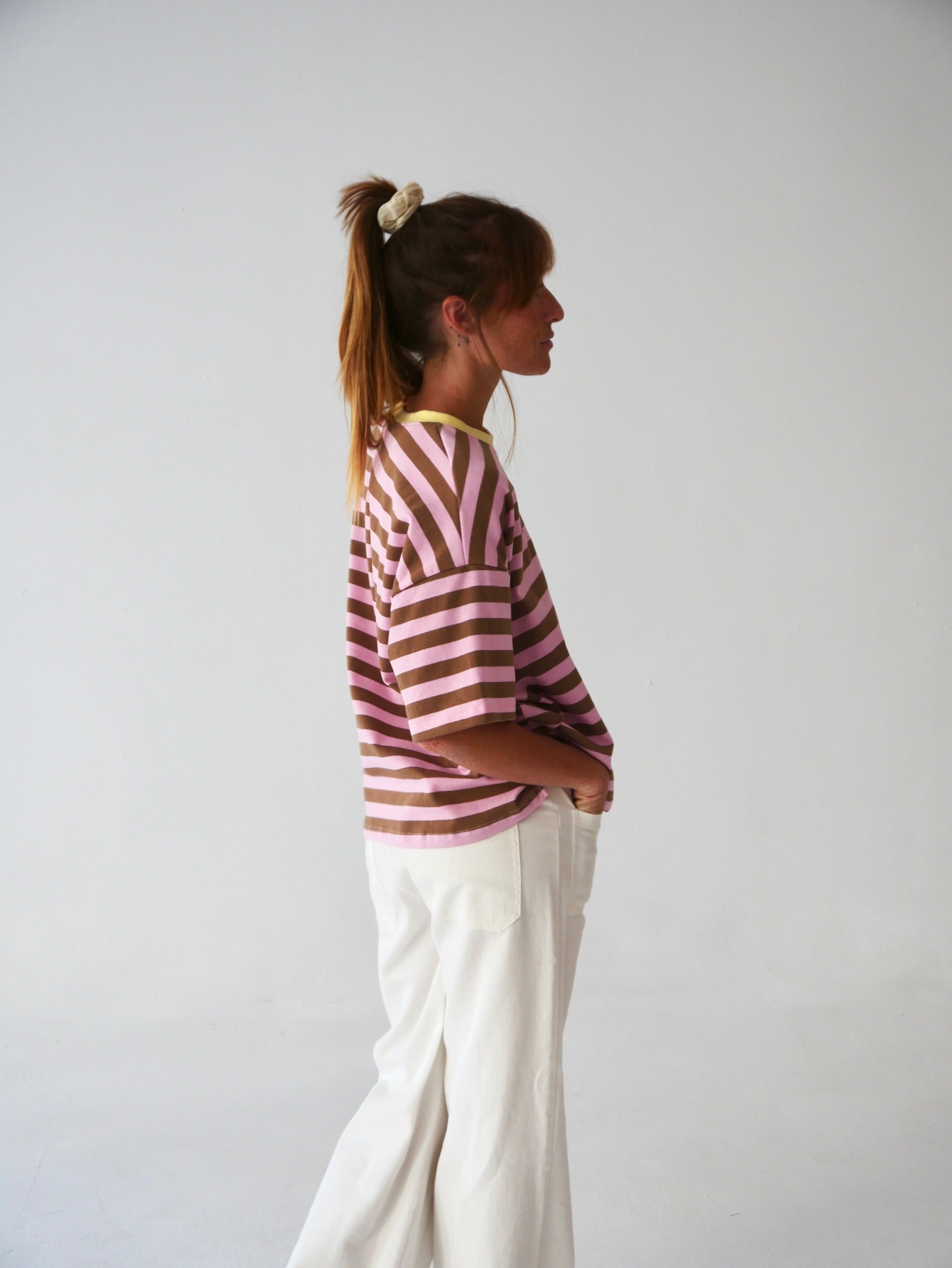 T-Shirt Nunu Marron Et Rose