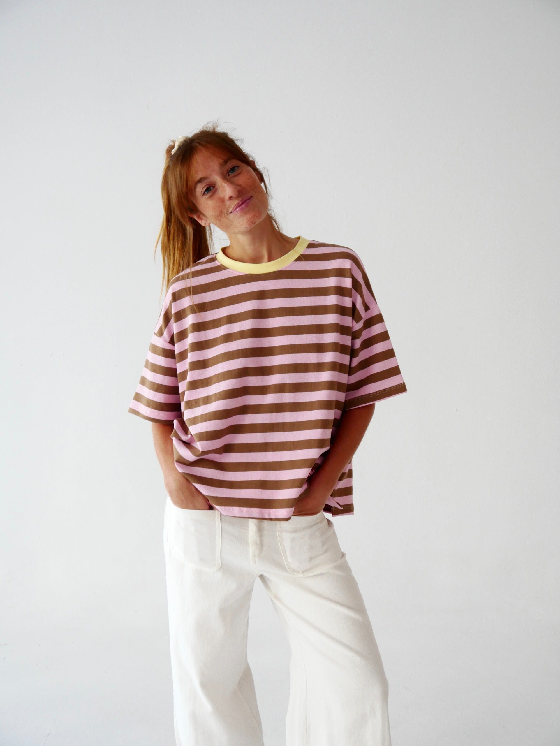 T-Shirt Nunu Marron Et Rose