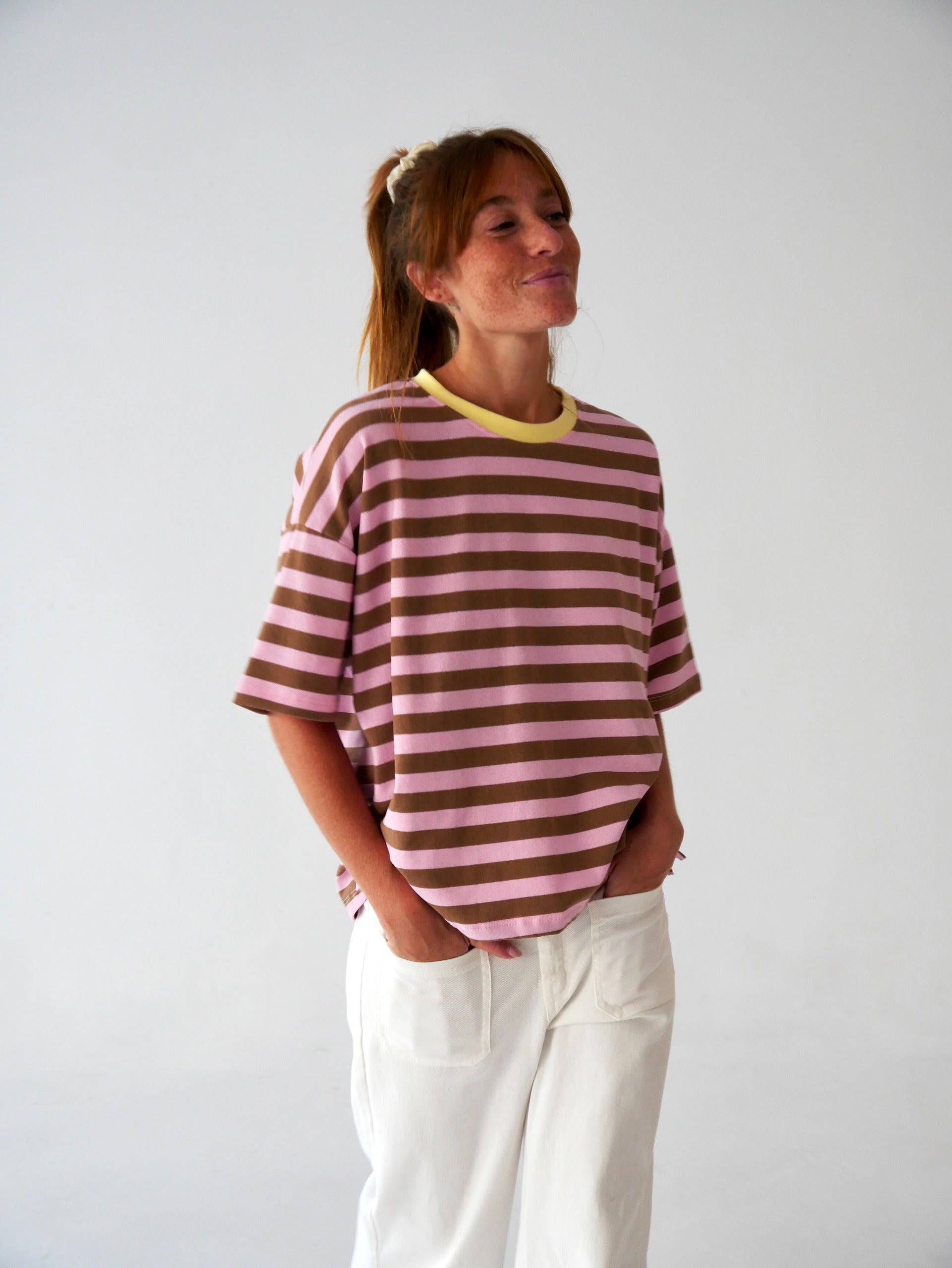 T-Shirt Nunu Marron Et Rose