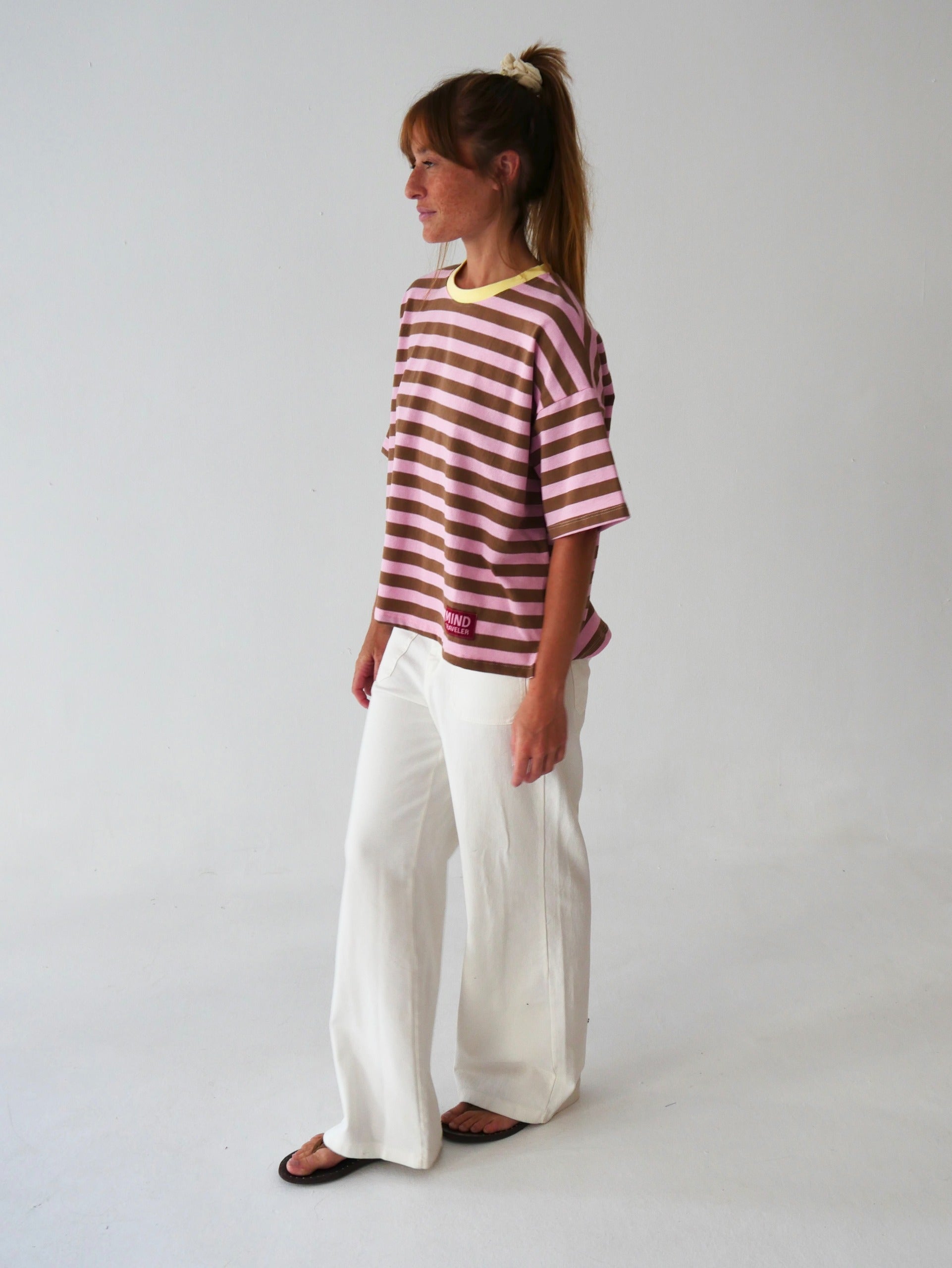 T-Shirt Nunu Marron Et Rose