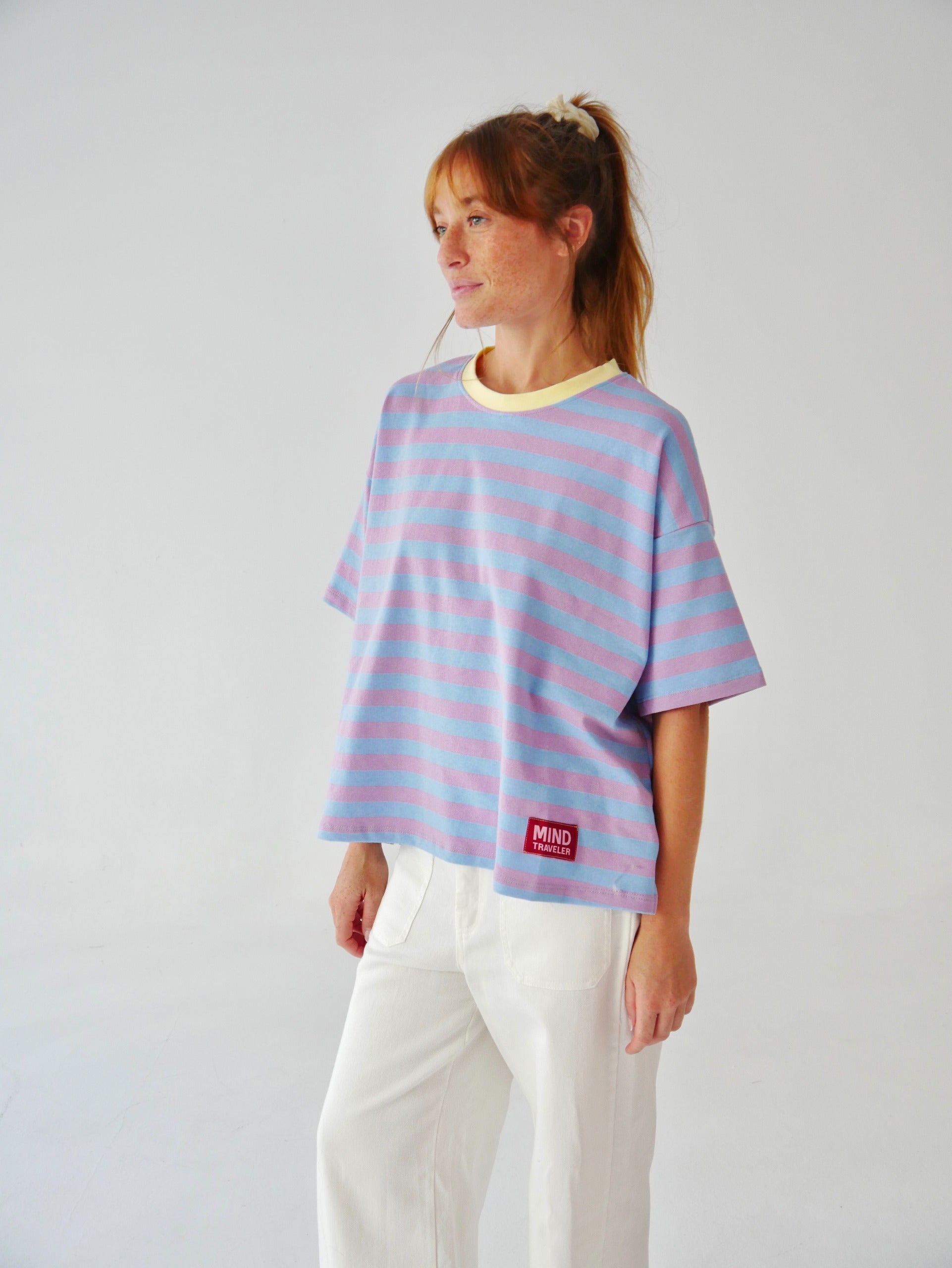 T-Shirt Nunu Lilas Et Bleu Ciel