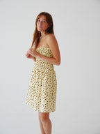 Robe Emily Pois Court Jaune