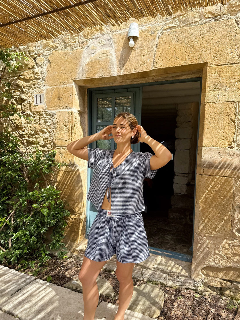 Top Maria Vichy Navy