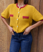 Mia Mustard Cotton Cardigan