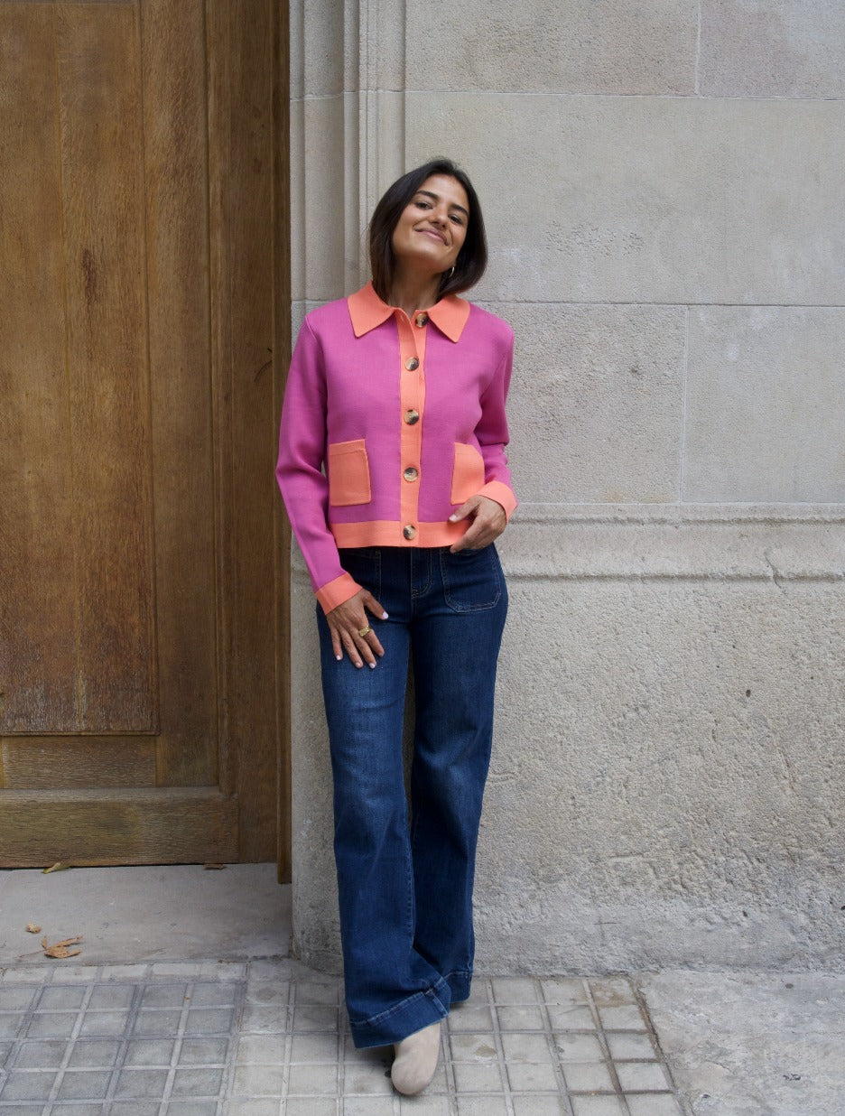 Pink Dahlia Cardigan