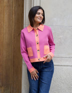 Pink Dahlia Cardigan