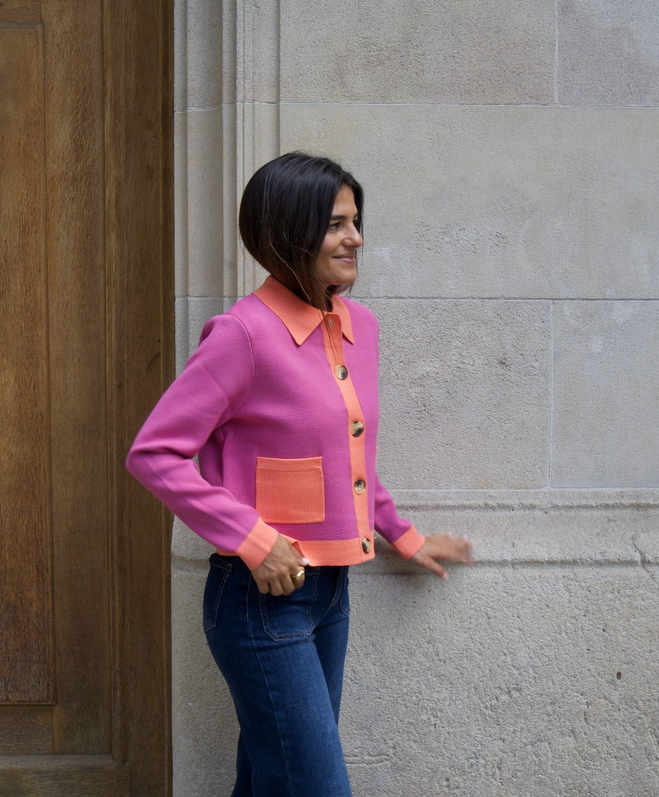 Pink Dahlia Cardigan