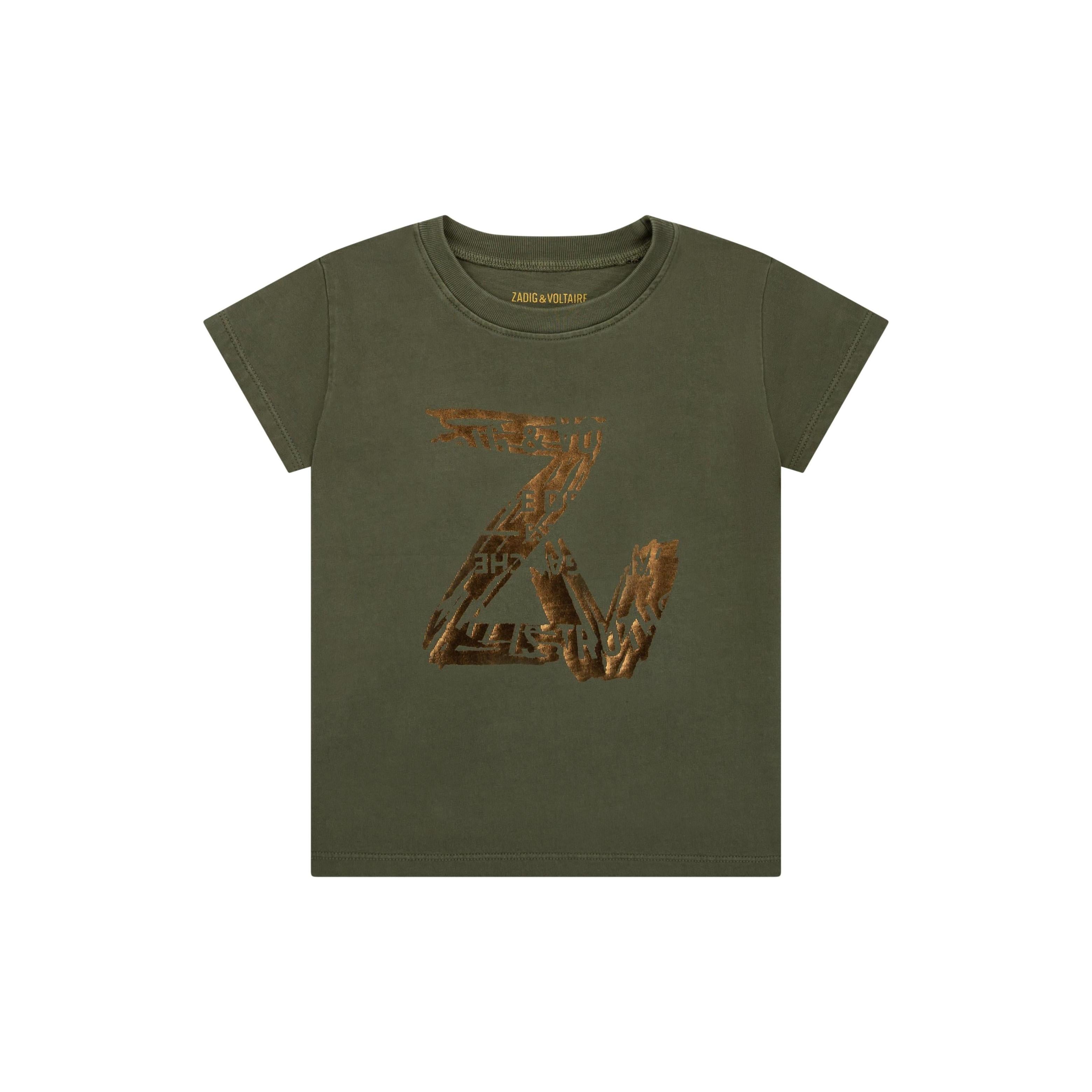 Zadig & Voltaire Kids - Tee-Shirt Manches Courtes - Army Green - Fille
