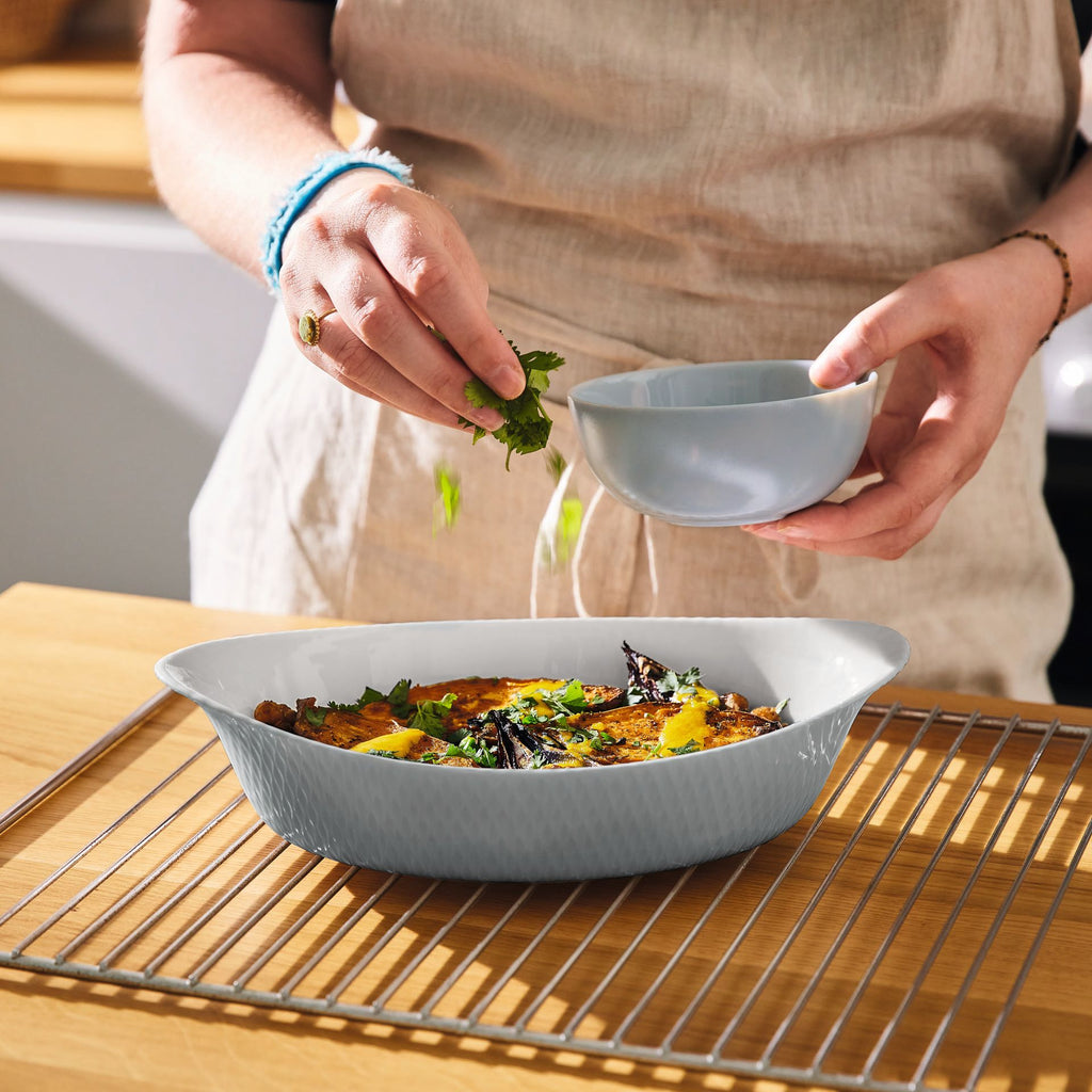 Smart Cuisine Wavy - 2 Oval Dishes 29X17 Cm - Opal - Grey - Luminarc
