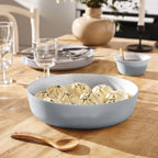 Smart Cuisine Wavy - 2 Round Dishes - Opal - Grey - 26cm - Luminarc