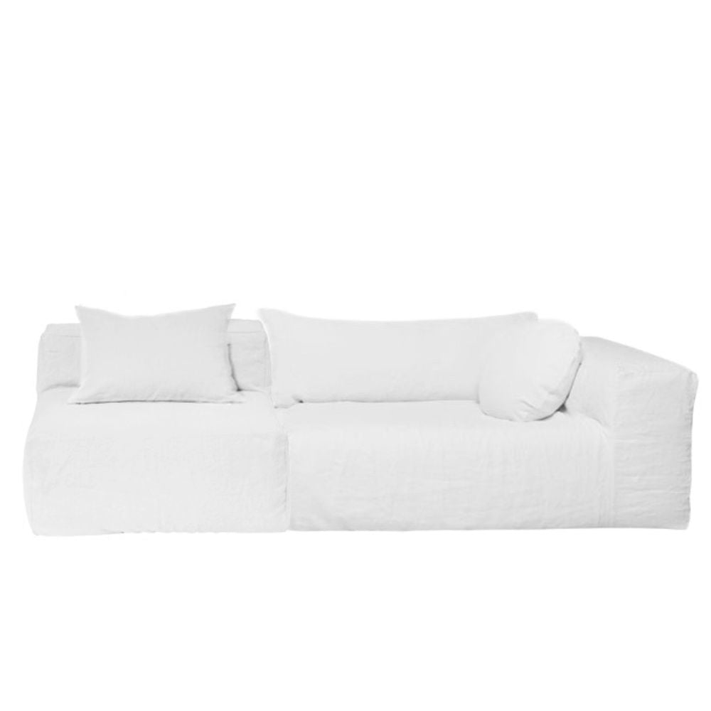 Sofá de lino - Blanco
