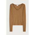 V-Neck T-Shirt - Mocha - Women
