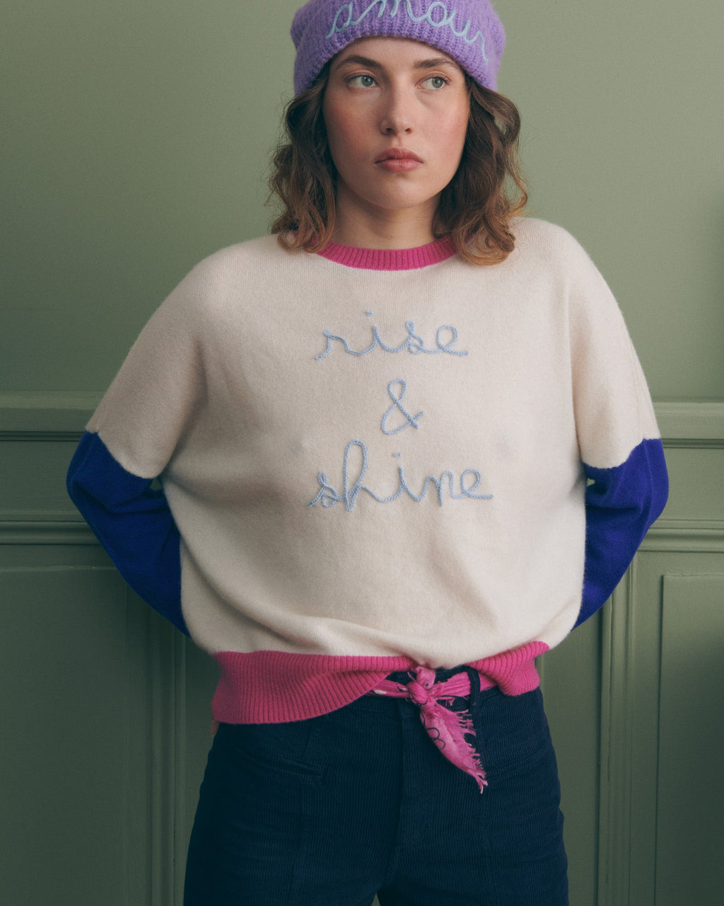 "Rise And Shine" Buzelin Cashmere Sweater