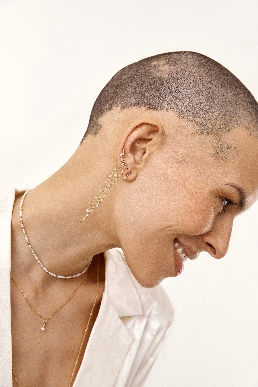 Climber Faraya - Cultured Pearl - Gold