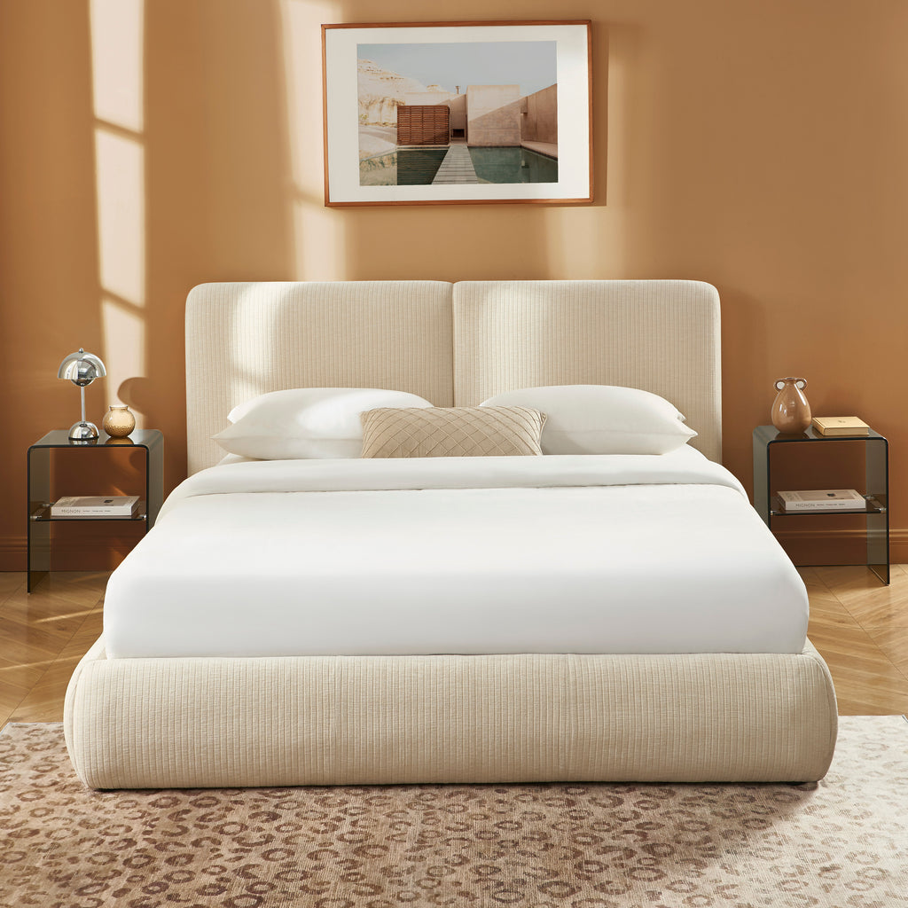 Yoka - Bed - Corduroy Velvet - Beige