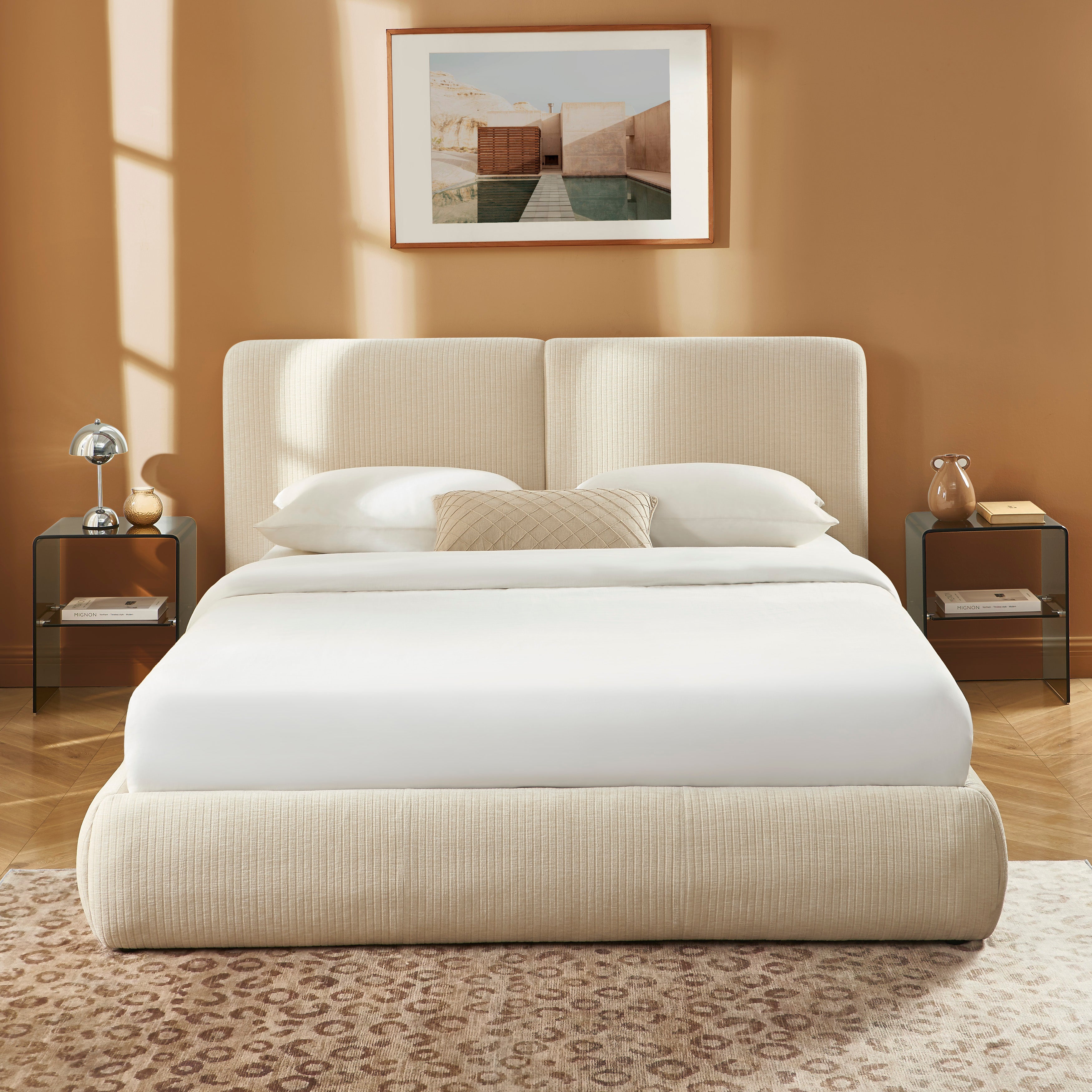 Yoka - Bed - Corduroy Velvet - Beige