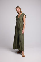 Vestido largo - Caqui