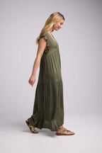 Vestido largo - Caqui