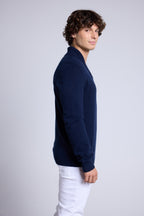 Yves Shawl Collar Jumper - Navy Blue - Men