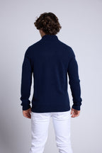 Yves Shawl Collar Jumper - Navy Blue - Men