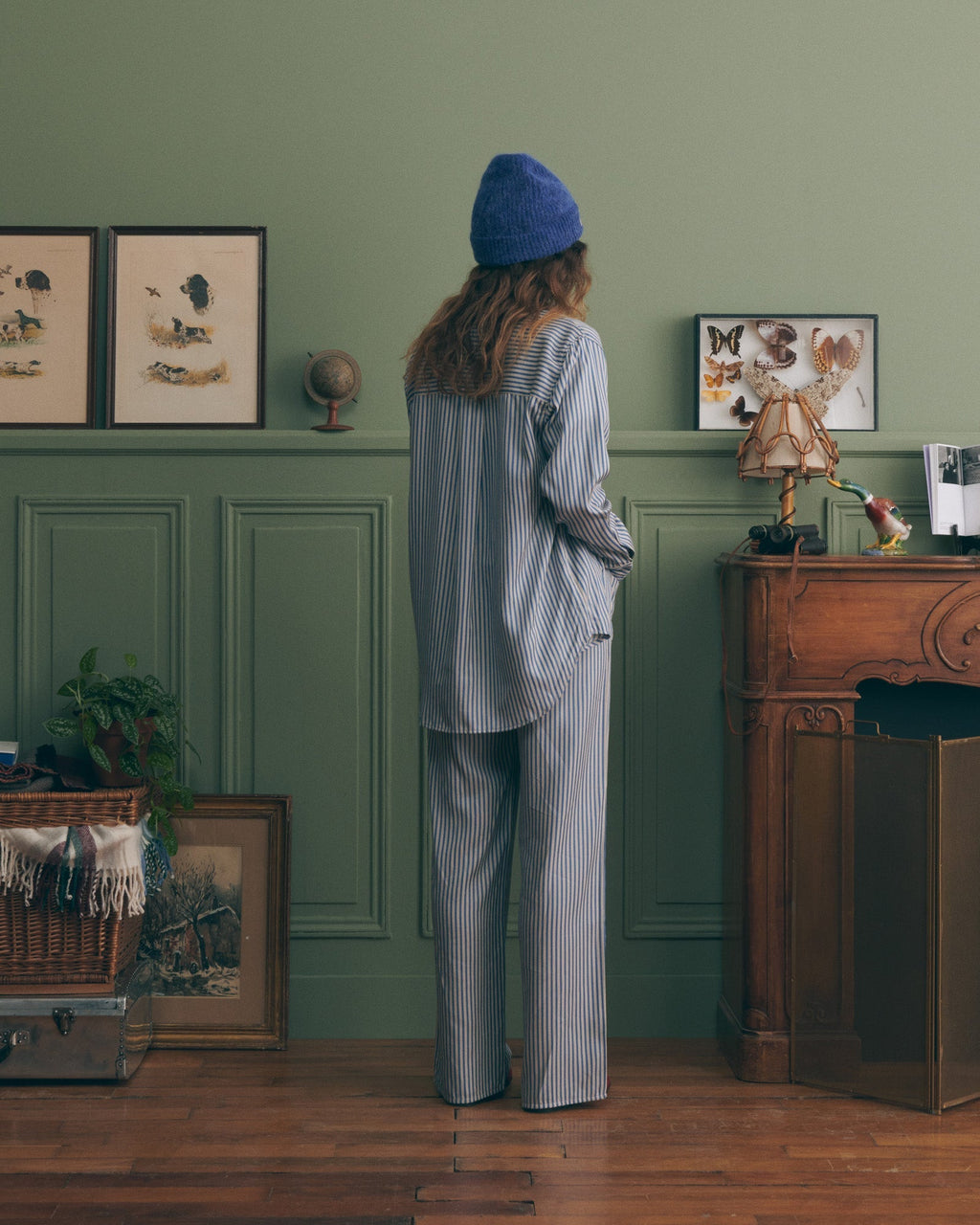 "Stripes" Oudin Tencel Trousers
