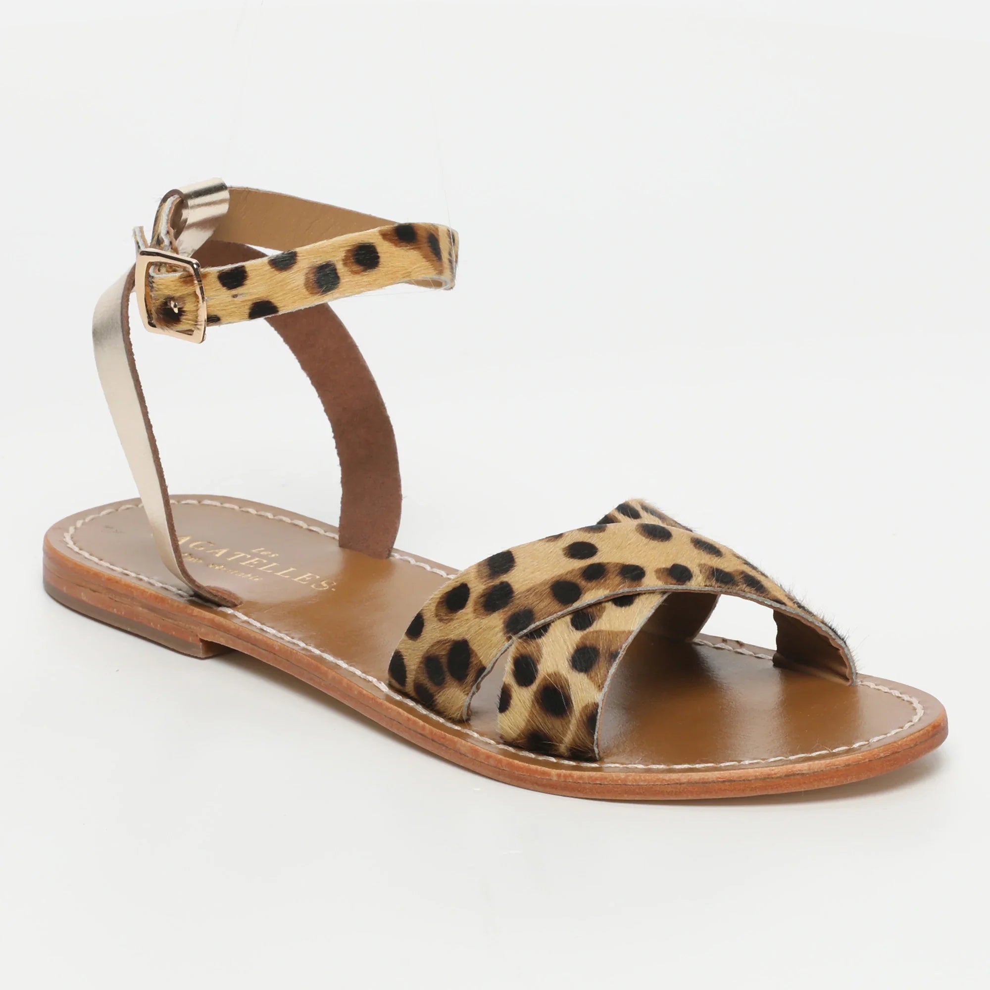 Sandales Brione - Gold & Leopard