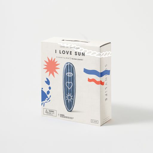 Colchón inflable de surf para adultos I Love Sun - Azul