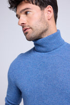 Pull Col Roule Zach - Bleu Jean