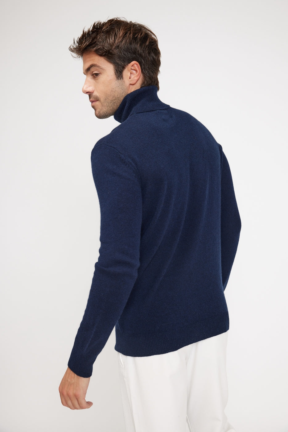 Pull Col Roule Zach - Bleu Marine