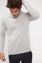 Pull Col Roule Zach - Gris Clair