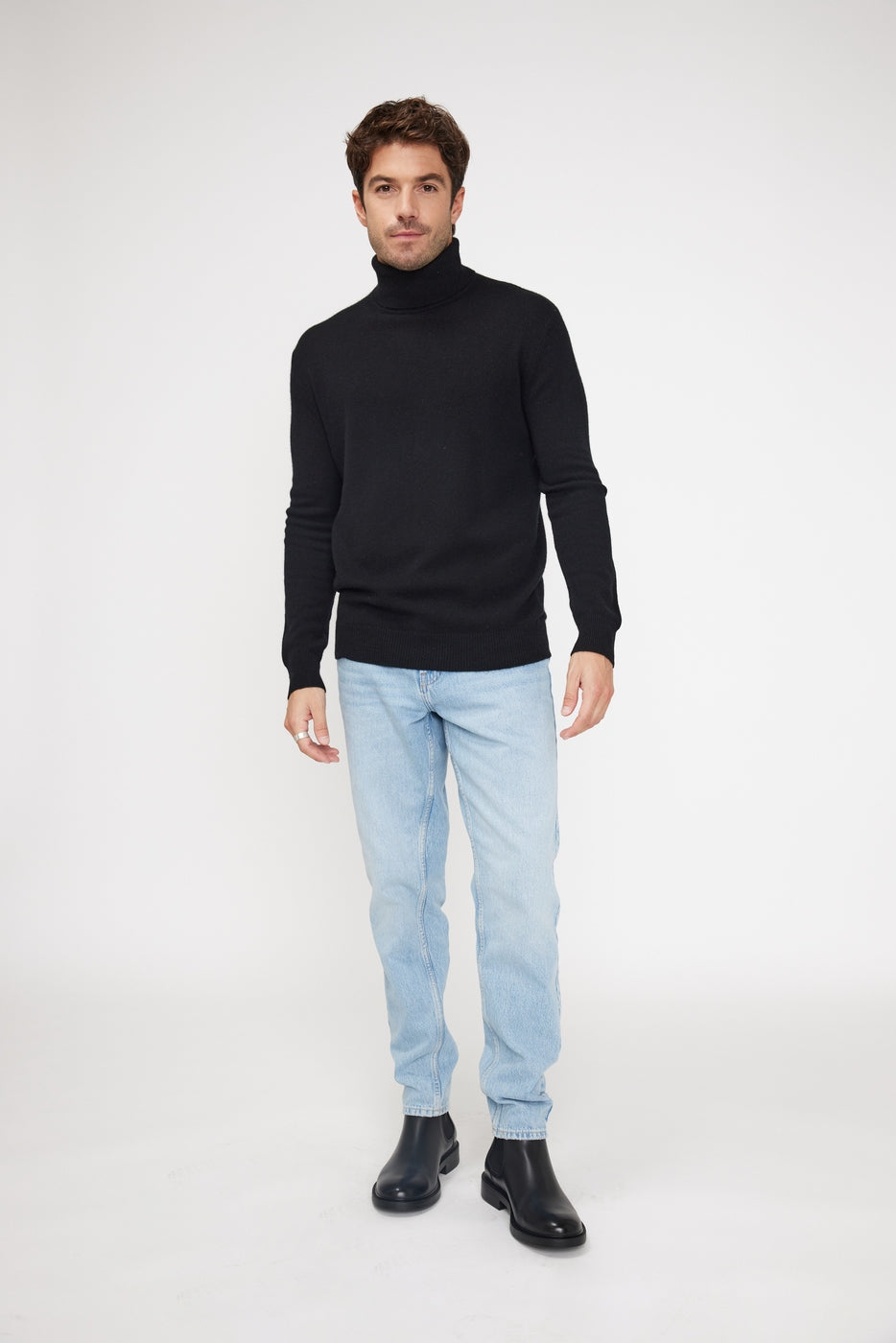 Pull Col Roule Zach - Noir
