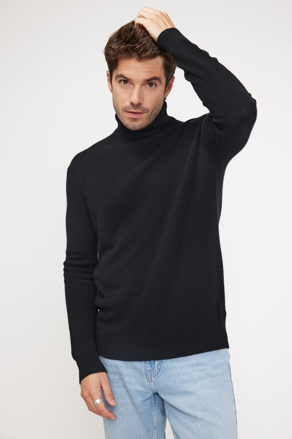 Pull Col Roule Zach - Noir